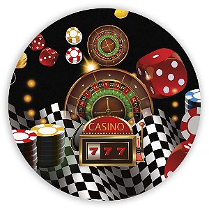 Painel Redondo - Cassino - Sublimado 3D