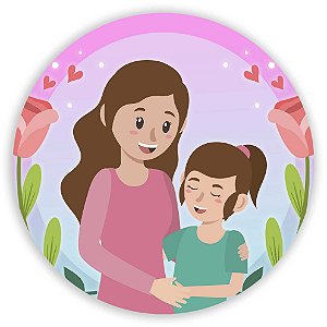 Painel Redondo - Dia das Mães - Sublimado 3D