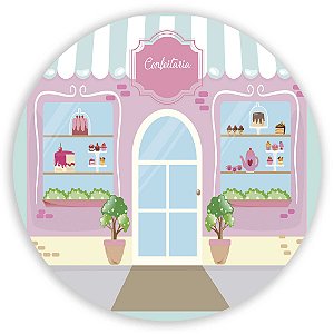 Painel Redondo - Confeitaria - Sublimado 3D