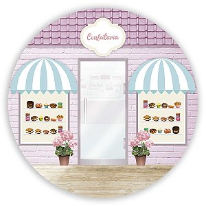 Painel Redondo - Confeitaria - Sublimado 3D