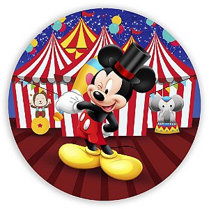 Painel Redondo - Mickey Circo - Sublimado 3D