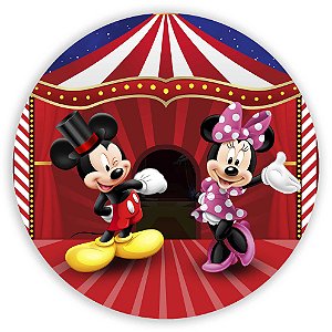 Painel Redondo - Mickey Circo - Sublimado 3D