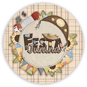 Painel Redondo - Festa Junina - Sublimado 3D