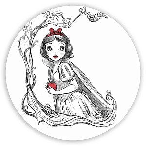 Painel Redondo - Branca de Neve - Sublimado 3D
