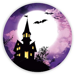 Painel Redondo - Dia das Bruxas Halloween - Sublimado 3D