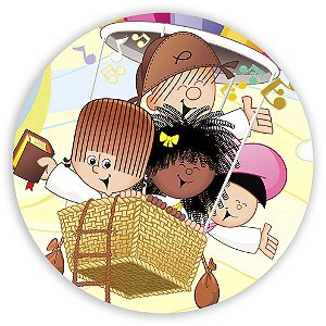 Painel Redondo - Turma do Cristãozinho - Sublimado 3D