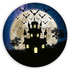 Painel Redondo - Dia das Bruxas Halloween - Sublimado 3D