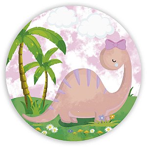 Painel Redondo - Dinossauro Cute - Sublimado 3D