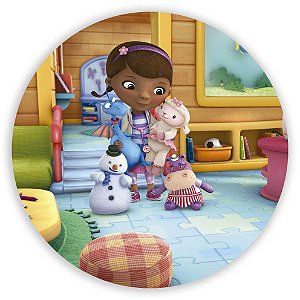 Painel Redondo - Doutora Brinquedos - Sublimado 3D