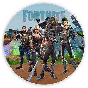 Painel Redondo Sublimado Tecido 3d Fortnite - 1,50 Diâ.