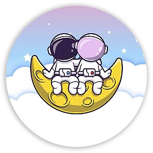 Painel Redondo - Astronauta  - Sublimado 3D
