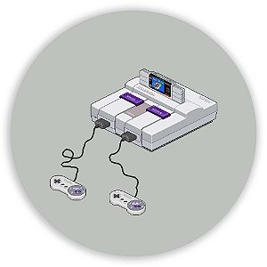 Painel Redondo - Super Nintendo  - Sublimado 3D