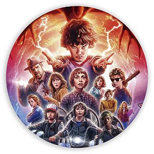 Painel Redondo - Stranger Things  - Sublimado 3D