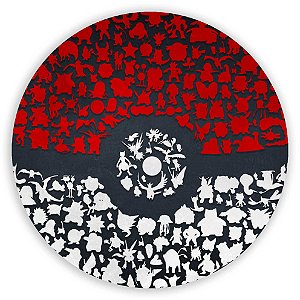 Painel Redondo - Pokemon Iniciais - Sublimado 3D
