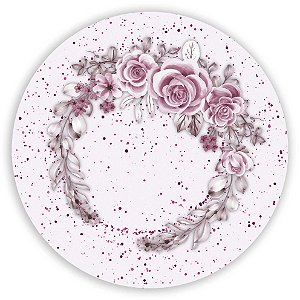 Painel Redondo - Floral - Sublimado 3D