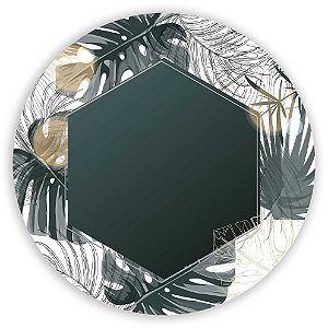 Painel Redondo - Floral Geometrico - Sublimado 3D