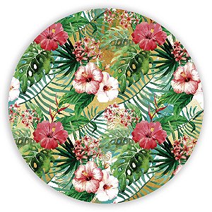 Painel Redondo - Floral Geometrico - Sublimado 3D