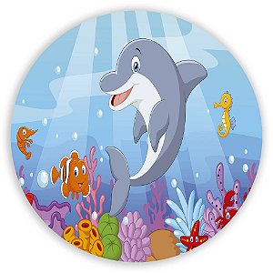 Painel Redondo - Fundo do Mar - Sublimado 3D