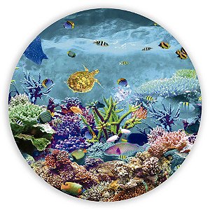 Painel Redondo - Fundo do Mar - Sublimado 3D