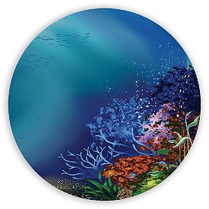 Painel Redondo - Fundo do Mar - Sublimado 3D