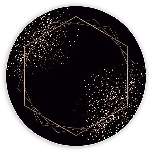 Painel Redondo - Geometrico Glitter - Sublimado 3D