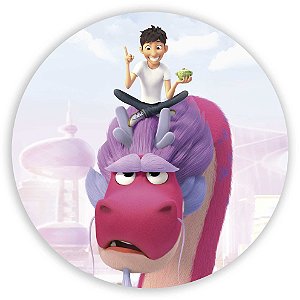 Mini Painel - Din e o Dragão Genial - Sublimado 3D