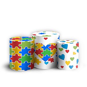 Trio Cilindro - Autismo - Sublimado 3D + Elástico