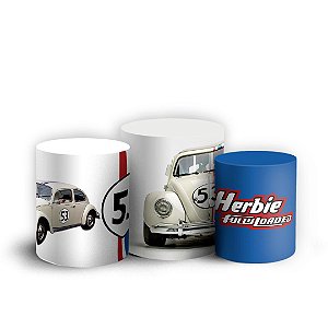 Trio Cilindro - Herbie Fusca - Sublimado 3D + Elástico