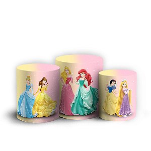 Trio Cilindro - Princesas da Disney - Sublimado 3D + Elástico