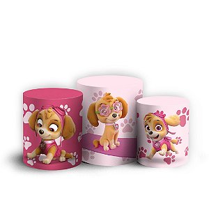 Trio Cilindro - Patrulha Canina - Sublimado 3D + Elástico