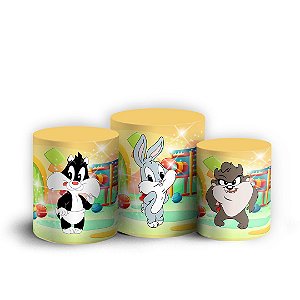 Trio Cilindro - Looney Tunes - Sublimado 3D + Elástico
