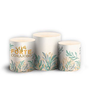 Trio Cilindro - Leãozinho - Sublimado 3D + Elástico