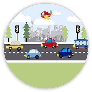 Painel Redondo - Veiculos Carros - Sublimado 3D