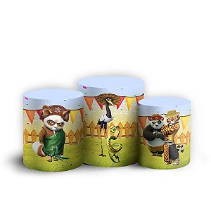 Trio Cilindro - Kung Fu Panda Junino - Sublimado 3D + Elástico