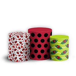 Trio Cilindro - Joaninha - Sublimado 3D + Elástico