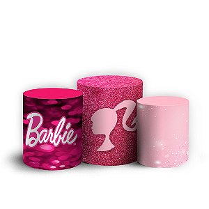 Trio Cilindro - Barbie - Sublimado 3D + Elástico