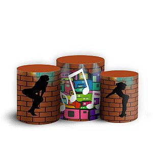 Trio Cilindro - Baile Funk - Sublimado 3D + Elástico