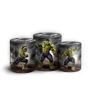 Trio Cilindro - Hulk - Sublimado 3D + Elástico