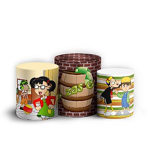 Trio Cilindro -  Chaves - Sublimado 3D + Elástico