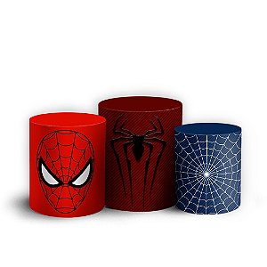 Trio Cilindro - Homem Aranha - Sublimado 3D + Elástico