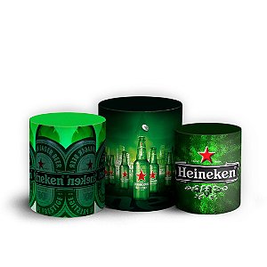 Trio Cilindro - Heineken - Sublimado 3D + Elástico