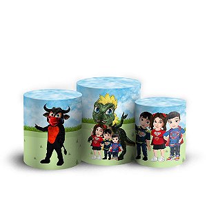 Trio Cilindro -  Davi e Samuel Max Kids - Sublimado 3D + Elástico