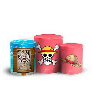 Trio Cilindro -  One Piece Luffy - Sublimado 3D + Elástico