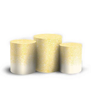 Trio Cilindro -  Glitter - Sublimado 3D + Elástico