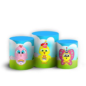Trio Cilindro - Galinha Baby - Sublimado 3D + Elástico