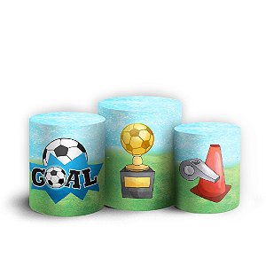 Trio Cilindro - Futebol - Sublimado 3D + Elástico