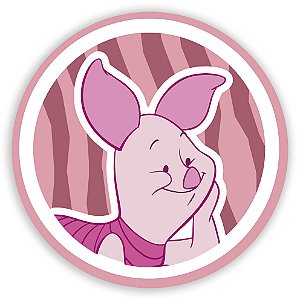 Painel Redondo - Ursinho Pooh Leitao  - Sublimado 3D