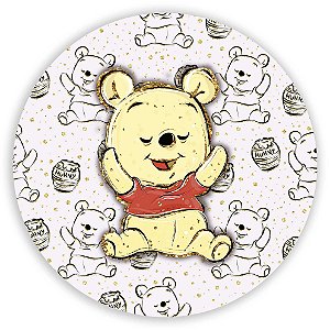 Painel Redondo - Ursinho Pooh  - Sublimado 3D
