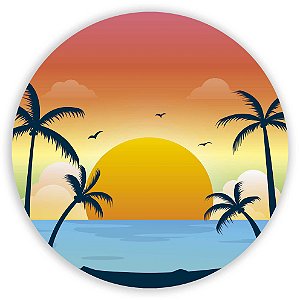 Painel Redondo - Tardezinha  - Sublimado 3D