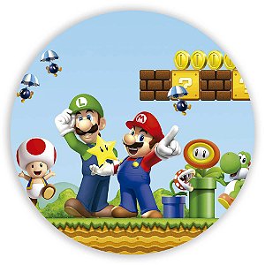 Painel Redondo - Super Mario - Sublimado 3D